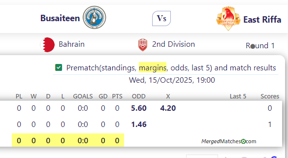 Busaiteen Vs East Riffa screenshot