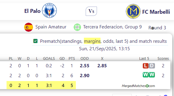 El Palo Vs FC Marbelli screenshot