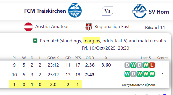 FCM Traiskirchen Vs SV Horn screenshot
