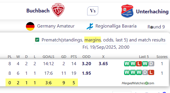 Buchbach Vs Unterhaching screenshot