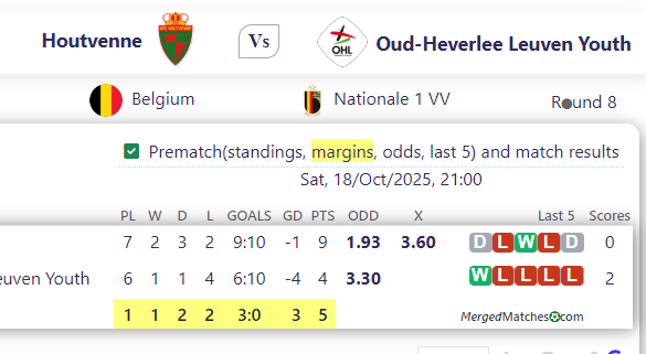 Houtvenne Vs Oud-Heverlee Leuven Youth screenshot