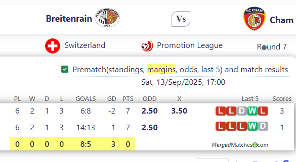 Breitenrain Vs Cham screenshot