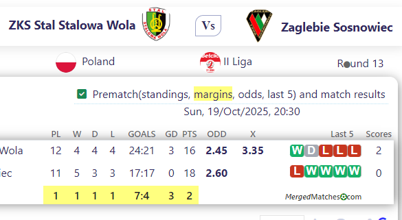 ZKS Stal Stalowa Wola Vs Zaglebie Sosnowiec screenshot