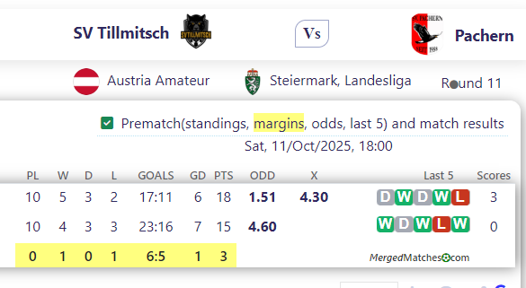 SV Tillmitsch Vs Pachern screenshot