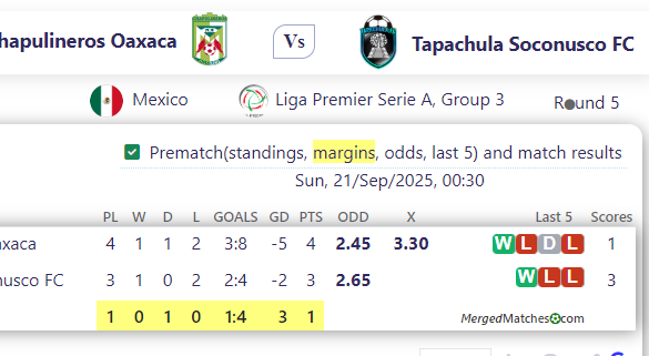 Chapulineros Oaxaca Vs Tapachula Soconusco FC screenshot