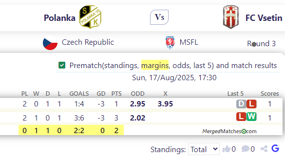 Polanka Vs FC Vsetin screenshot