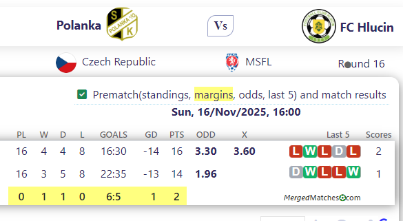 Polanka Vs FC Hlucin screenshot