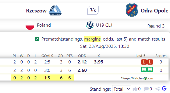 Rzeszow Vs Odra Opole screenshot