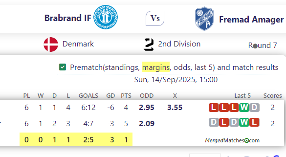 Brabrand IF Vs Fremad Amager screenshot