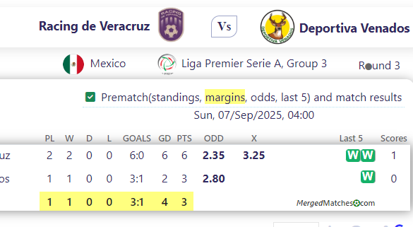 Racing de Veracruz Vs Deportiva Venados screenshot