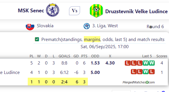 MSK Senec Vs Druzstevnik Velke Ludince screenshot