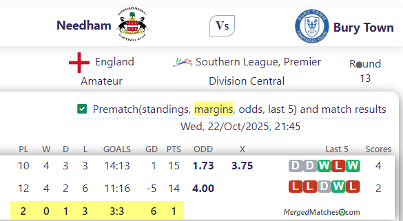 Needham Vs Bury Town screenshot