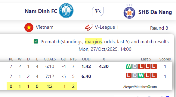Nam Dinh FC Vs SHB Da Nang screenshot