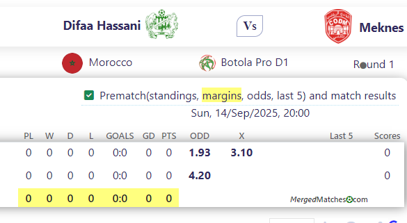 Difaa Hassani Vs Meknes screenshot