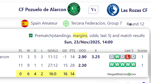 CF Pozuelo de Alarcon Vs Las Rozas CF screenshot