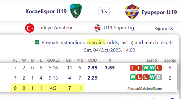 Kocaelispor U19 Vs Eyupspor U19 screenshot