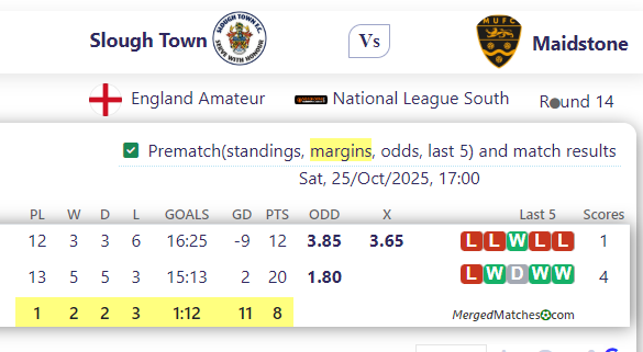 Slough Town Vs Maidstone screenshot