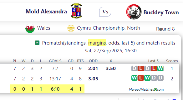 Mold Alexandra Vs Buckley Town screenshot