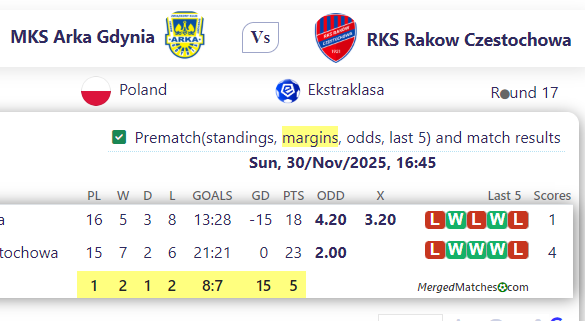 MKS Arka Gdynia Vs RKS Rakow Czestochowa screenshot
