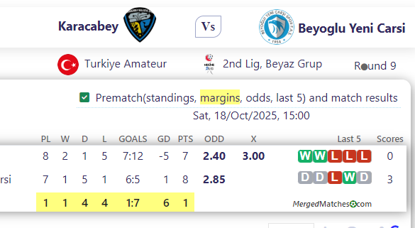 Karacabey Vs Beyoglu Yeni Carsi screenshot