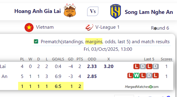 Hoang Anh Gia Lai Vs Song Lam Nghe An screenshot