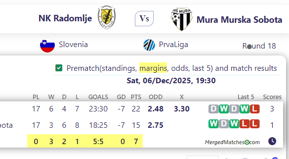 NK Radomlje Vs Mura Murska Sobota screenshot