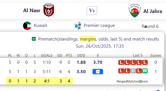 Al Nasr Vs Al Jahra screenshot