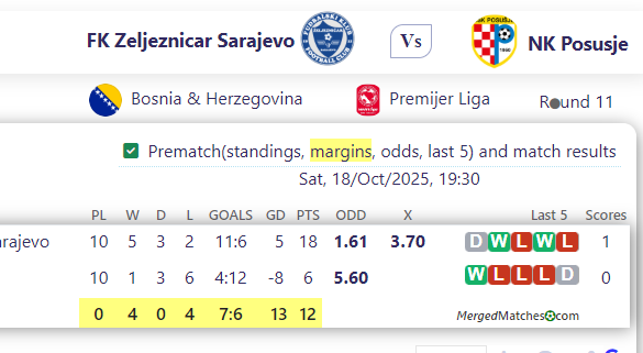 FK Zeljeznicar Sarajevo Vs NK Posusje screenshot