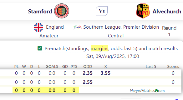 Stamford Vs Alvechurch screenshot