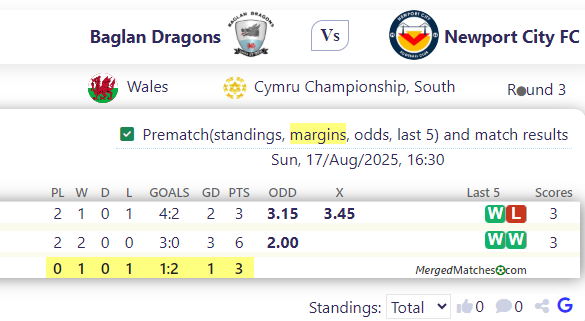 Baglan Dragons Vs Newport City FC screenshot