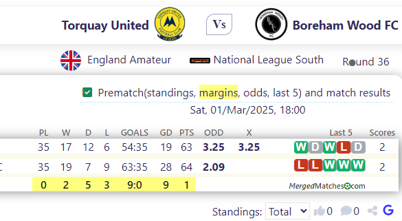 Torquay United Vs Boreham Wood FC screenshot