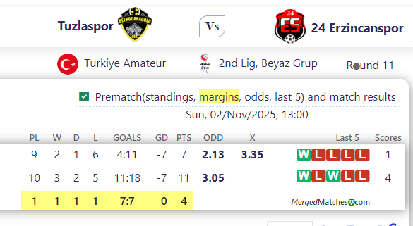 Tuzlaspor Vs 24 Erzincanspor screenshot