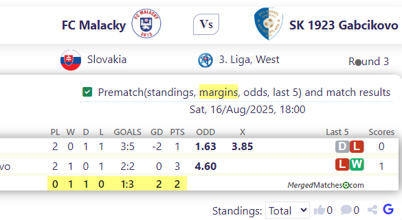 FC Malacky Vs SK 1923 Gabcikovo screenshot