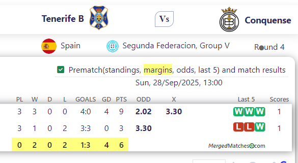 Tenerife B Vs Conquense screenshot