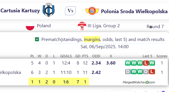 Cartusia Kartuzy Vs Polonia Sroda Wielkopolska screenshot