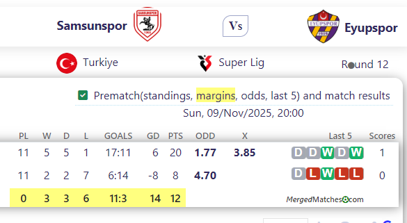 Samsunspor Vs Eyupspor screenshot