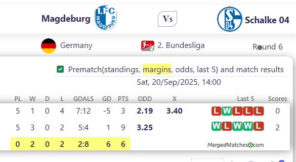 Magdeburg Vs Schalke 04 screenshot