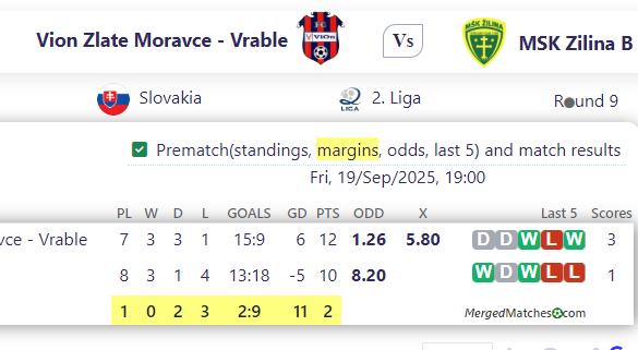 Vion Zlate Moravce - Vrable Vs MSK Zilina B screenshot
