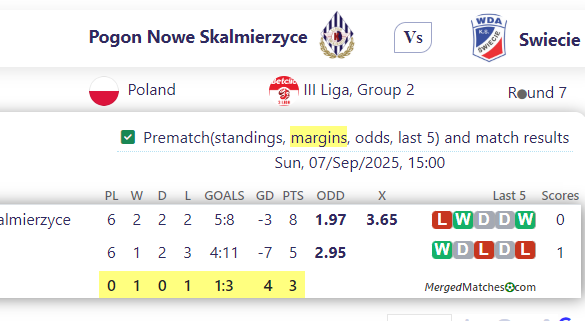 Pogon Nowe Skalmierzyce Vs Swiecie screenshot