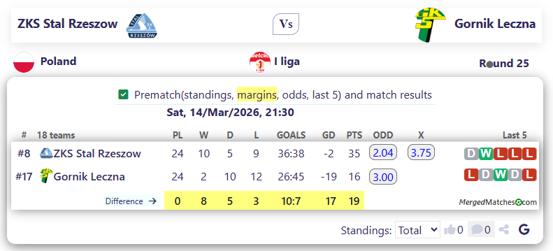 ZKS Stal Rzeszow Vs Gornik Leczna screenshot