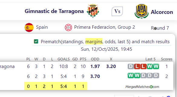 Gimnastic de Tarragona Vs Alcorcon screenshot