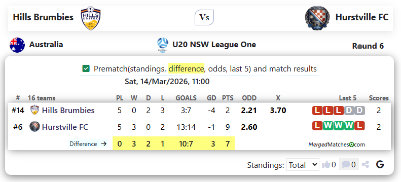 Hills Brumbies Vs Hurstville FC screenshot
