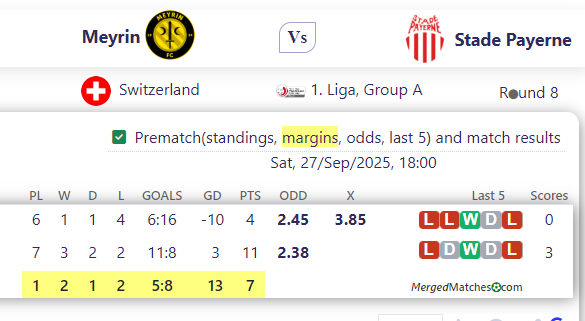 Meyrin Vs Stade Payerne screenshot