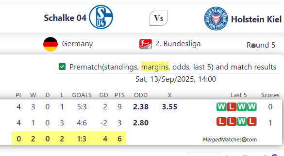 Schalke 04 Vs Holstein Kiel screenshot