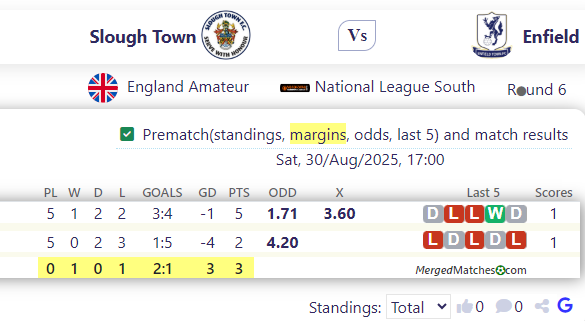 Slough Town Vs Enfield screenshot