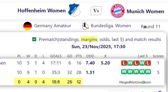Hoffenheim Women Vs Munich Women screenshot