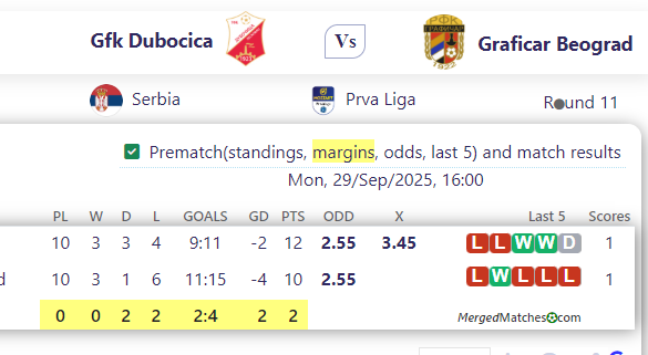 Gfk Dubocica Vs Graficar Beograd screenshot