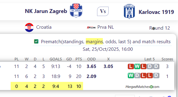 NK Jarun Zagreb Vs Karlovac 1919 screenshot