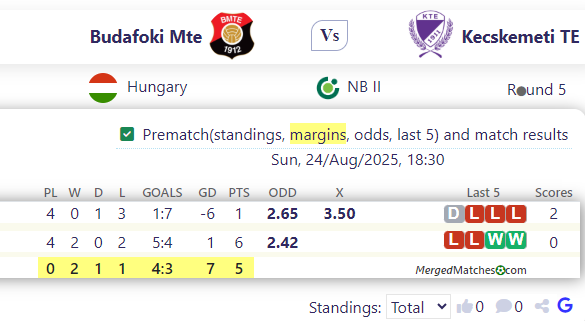 Budafoki Mte Vs Kecskemeti TE screenshot