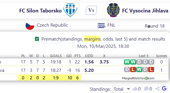 FC Silon Taborsko Vs FC Vysocina Jihlava screenshot